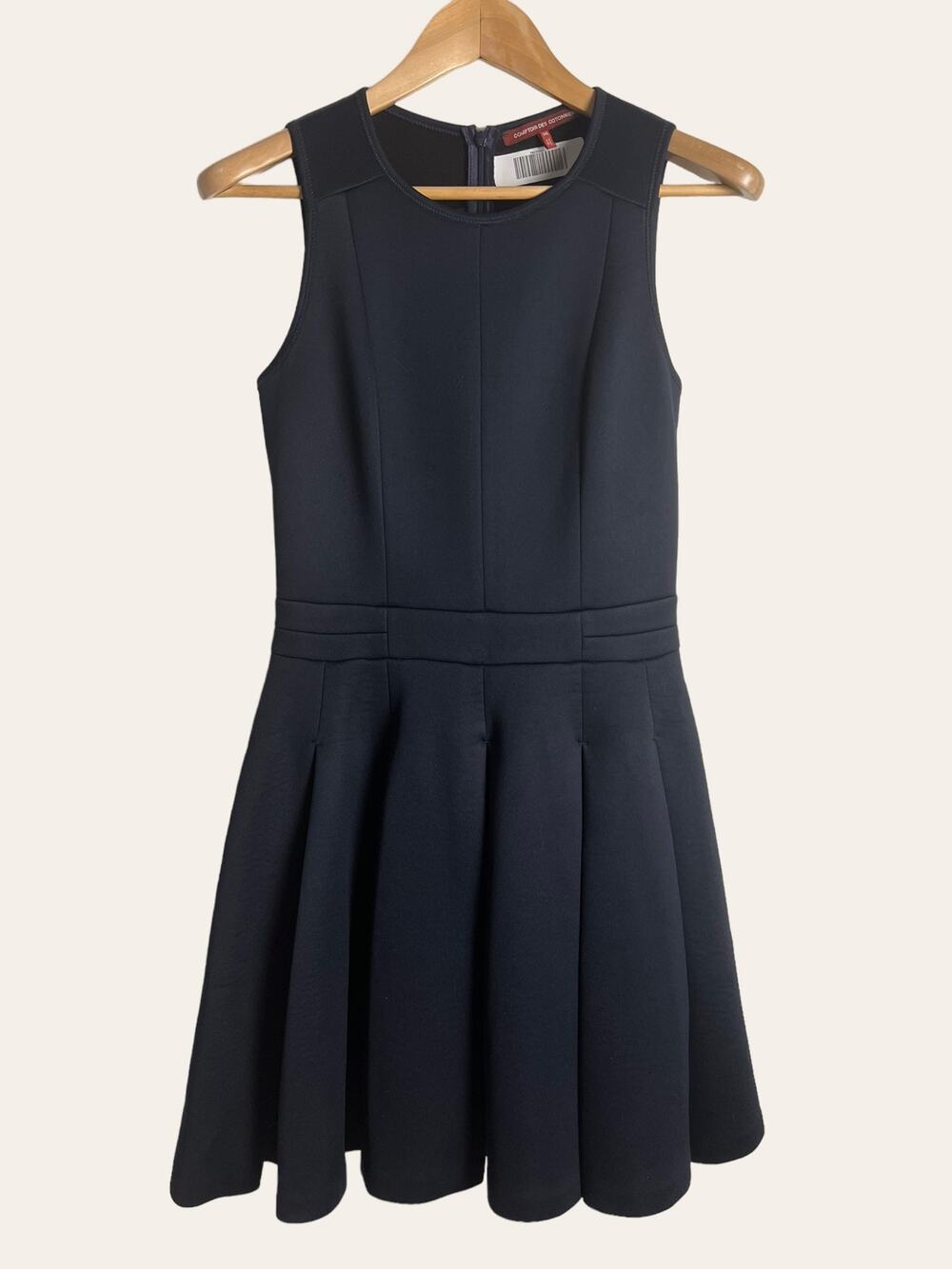 Comptoir des Cottonniers Navy Blue Sleeveless Pleated A-Line Dress Size 6